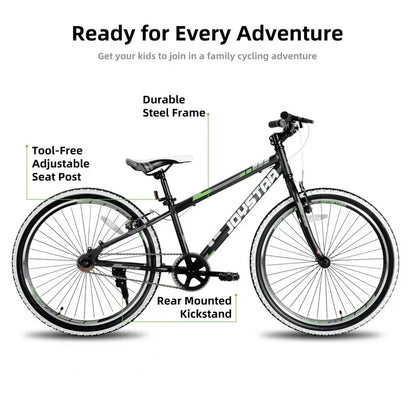 JOYSTAR Lubbock 20" 24" Kids Mountain Bike Single Speed Bicycle