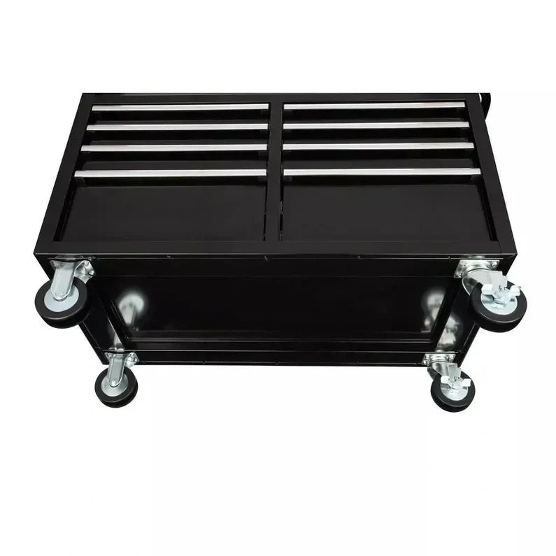 46 in. W x 24 in. D 9-Drawer Gloss Black Deep Tool Chest Mobile Workbench