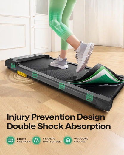 UREVO Smart Walking Pad, Compact Under Desk Treadmill