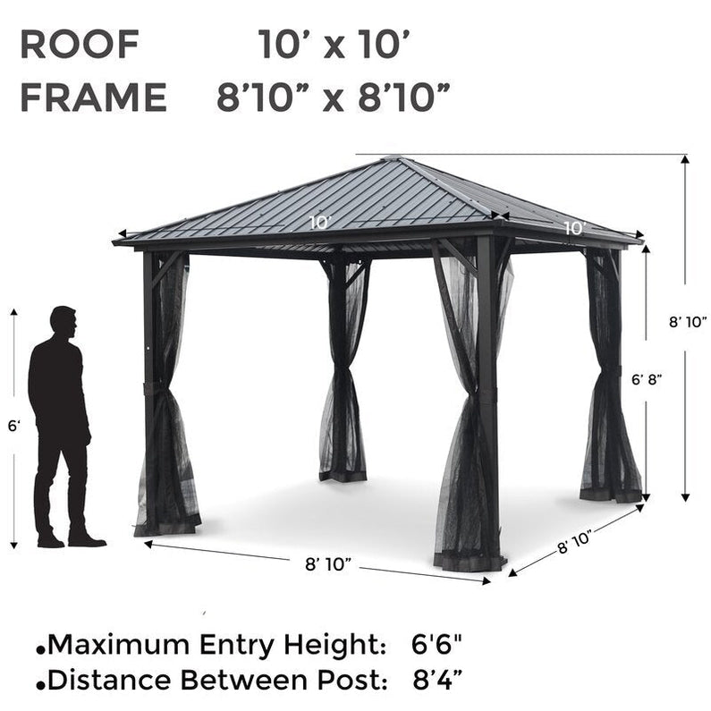 Acuff 10 Ft. W x 10 Ft. D Steel Patio Gazebo