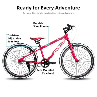 JOYSTAR Lubbock 20" 24" Kids Mountain Bike Single Speed Bicycle