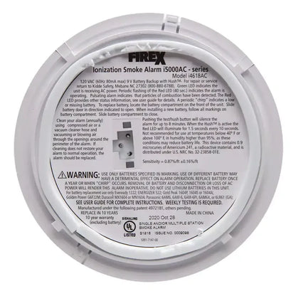 Firex 4 Pack Hardwired Smoke Detector with Ionization Sensor