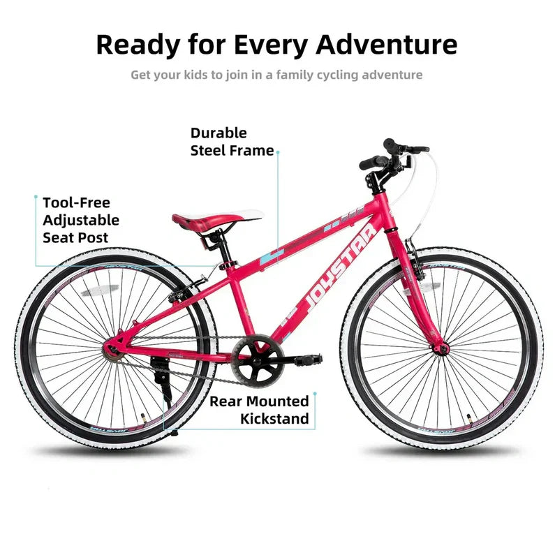 JOYSTAR Lubbock 20" 24" Kids Mountain Bike Single Speed Bicycle